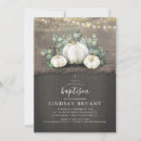 Search for white pumpkin invitations Rustic