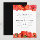 Search for poppy save the dates Red poppies