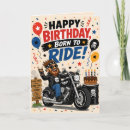 Search for funny motorcycle birthday cards For him
