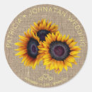 Search for rustic burlap stickers Sunflowers