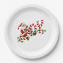 Search for vintage santa plates Red and white