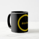 Search for gold font mugs Black and gold