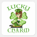 Search for girl leprechaun stickers Shamrock