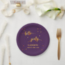 Search for purple and gold plates Girly