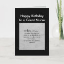 Search for nurse birthday cards Humour