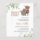 Search for rustic farm baby shower invitations Highland cow