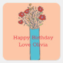 Search for original square stickers Flower