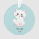 Search for meow christmas tree decorations White cat