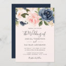 Search for peach and navy wedding invitations Botanical