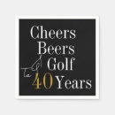 Search for 40th birthday napkins Black and gold