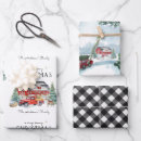 Search for red barn wrapping paper Vintage