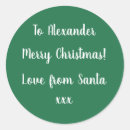 Search for from santa labels Green