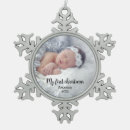 Search for pewter snowflake christmas tree decorations Baby girl