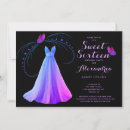Search for purple butterfly sweet 16 invitations Elegant