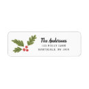 Search for red floral return address labels Red and green