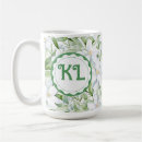 Search for pretty watercolor mugs Monogrammed