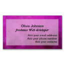 Search for web developer business cards Freelance