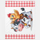 Search for cow and chicken blankets Farm