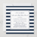 Search for navy blue stripes baby shower invitations Nautical