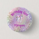 Search for unicorn birthday badges Pink