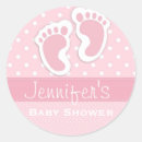 Search for footprints baby shower stickers Girl