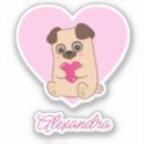 Search for kawaii pug stickers Heart