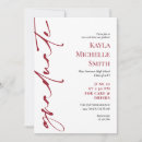 Search for red graduation invitations Calligraphy