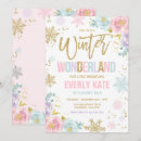 Search for pink winter wonderland invitations Snowflakes