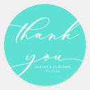 Search for turquoise wedding stickers Typography