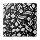 Search for black and white floral pattern tiles Kitchen