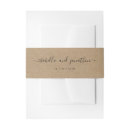 Search for kraft invitation belly bands Rustic