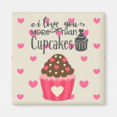 Search for cupcake love magnets Valentine