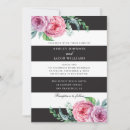 Search for black and white striped wedding invitations Modern