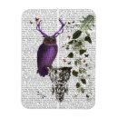 Search for purple flower rectangular magnets Owl
