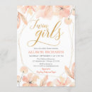 Search for floral twins baby shower invitations Twin girls