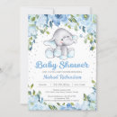 Search for blue elephant invitations Baby boy