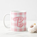 Search for pink white gingham mugs Girly
