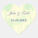 Search for green tree wedding stickers Beach