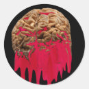 Search for brains round stickers Spooky
