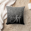 Search for black and silver cushions Monogrammed