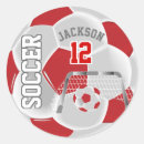 Search for red soccer ball stickers Futbol