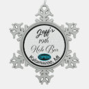 Search for hole in the christmas tree decorations For him