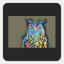 Search for colourful owl stickers Whimsical