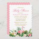 Search for watercolor flamingo baby shower invitations Greenery