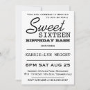 Search for typography sweet 16 invitations Milestone