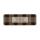 Search for lodge return address labels Plaid