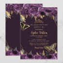Search for purple butterfly sweet 16 invitations Glitter