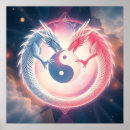 Search for yin yang dragon posters Red