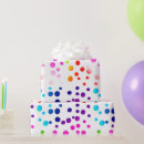 Search for rainbow dots wrapping paper White