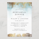 Search for watercolor rehearsal dinner invitations Blue
